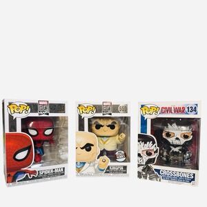 Marvel Funko Pop Lot Spider-Man 80 Years‎ Crossbones Marvel Heroes (3)